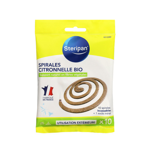 Naturel - Spirale anti-moustique - kit de 10 spirales + 1 socle